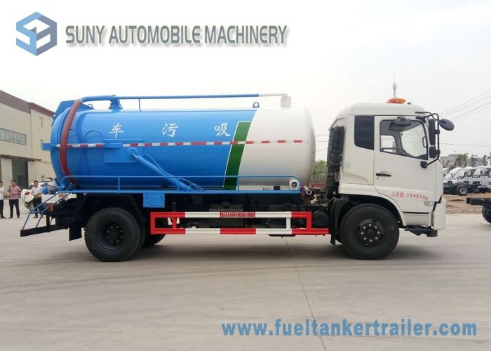 Low Speed Vacuum Tank Truck Dongfeng 8000L Cummins190hp 4x2 Sewage Suction Truck