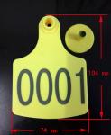 animal cattle ear tag certificate,laser ear tag,104*74mm,super large ear tag