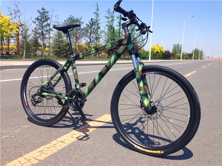 Tianjin factory high grade camouflage 26" aluminium alloy MTB OEM with magnesium alloy one wheel