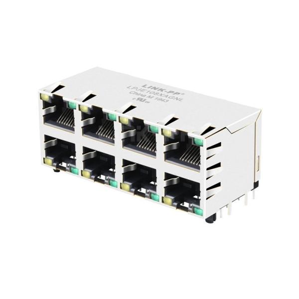 Amphenol 10118077-523B010LF Compatible LINK-PP LPJE108XAGNL Tab Up Yellow/Green