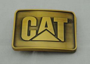 Quality Casting Pewter Custom Made Buckles Gold Plated , Cat Belt Buckle wholesale