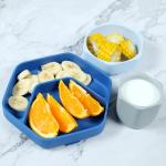 Steam Sterilization Food Safe Hexagon Baby Plate And Bowl