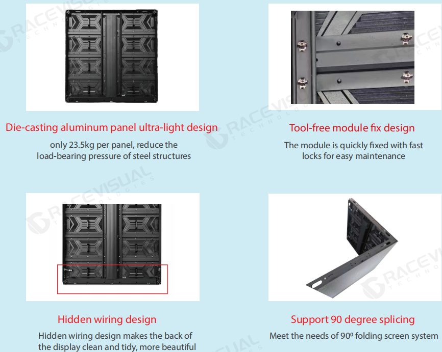 OE Series Advertising LED Display Support front service can meet all kinds of installation scenario.
