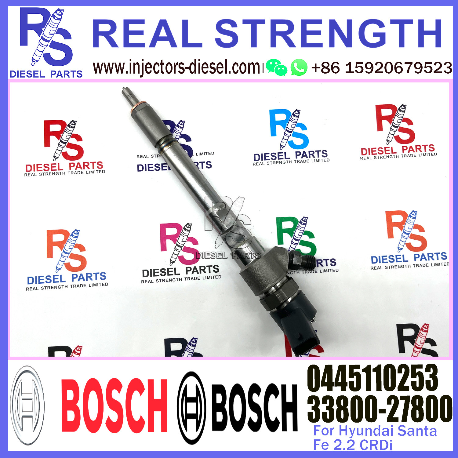 Diesel Fuel Injector 0445110253 0445110254 For Hyundai Santa Fe 2.2 CRDi
