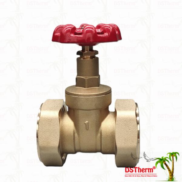 Brass Union Gate Valve With Red Cast Iron Handle High-Flow 1/2"-4" Customized