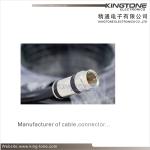 Terminated RG6 CATV Coaxial Cable with 2 Golden F Connectors for Satallite