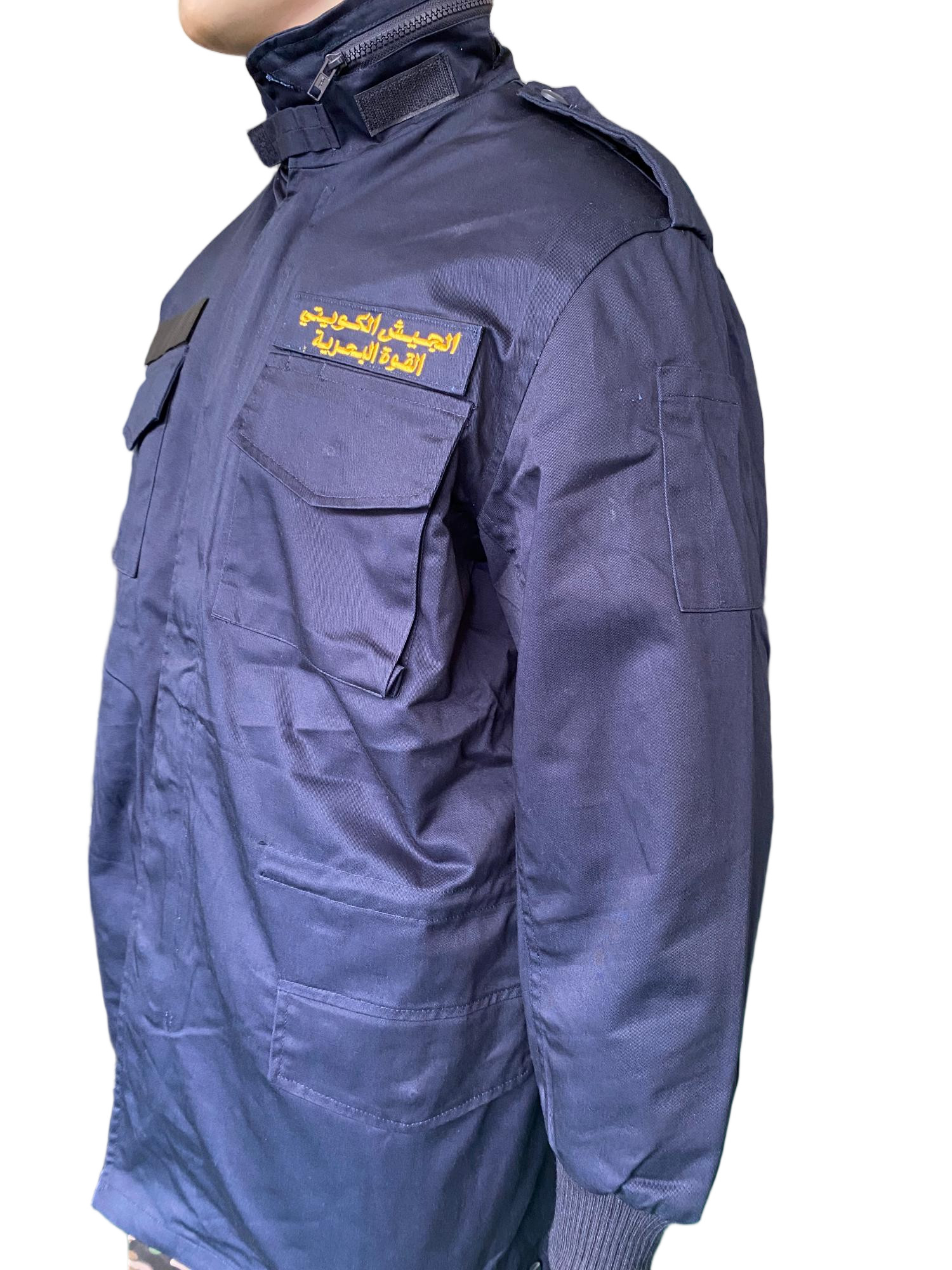 Navy Blue Tactical Long Sleeve Detachable Liner Jacket 65 35 Ripstop Fabric for Outdoor Use