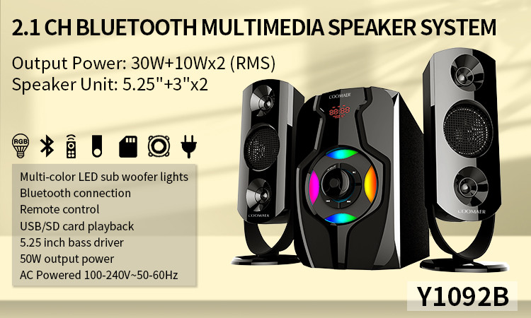 Popular 5.25Inch 2.1 Multimedia Speaker For TV ROHS Certified