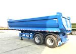 Hydraulic Rear Side Dump 3 Axles Q235 Steel Truck Dump Trailer