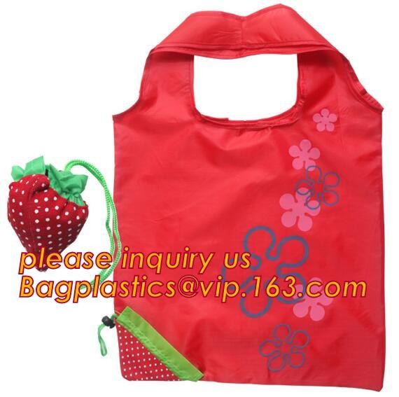 Recycled Foldable Nylon Polyester Tote Bag with logos polyester shopping bag Custom advertising handle non woven bag PAC