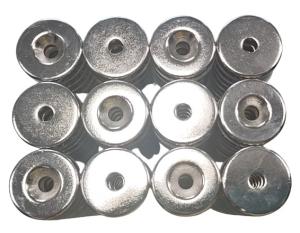 Quality N52 Disc Thick Neodymium Countersunk Magnets 19mm Diameter x 6mm wholesale