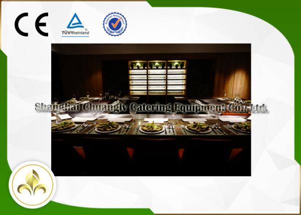 Rectangle Outdoor Hibachi Grill Table More Than 21 Seats CE ISO9001 Certificatio