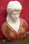 Marble bust statue