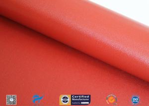 Quality 1mm Bright Red Silicone Coated Fiberglass Cloth For Thermal Insulation Jacket wholesale