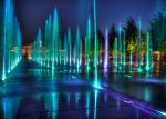 Colorful Lamps Marble Musical Dancing Fountain , Light Up Fountain For Uptown