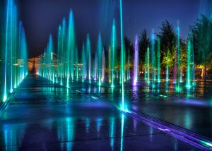 Quality Colorful Lamps Marble Musical Dancing Fountain , Light Up Fountain For Uptown wholesale