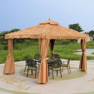 Quality Doubletop Outdoor Thatched Garden Gazebos 3000*3000*3000mm wholesale
