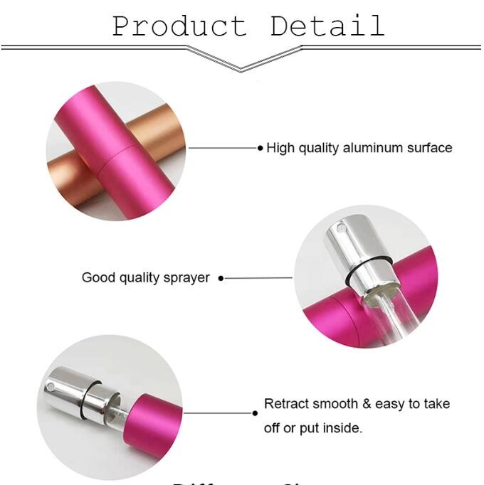 Empty Pocket Mini Perfume Atomiser Cosmetic Perfume Container Logo Printing