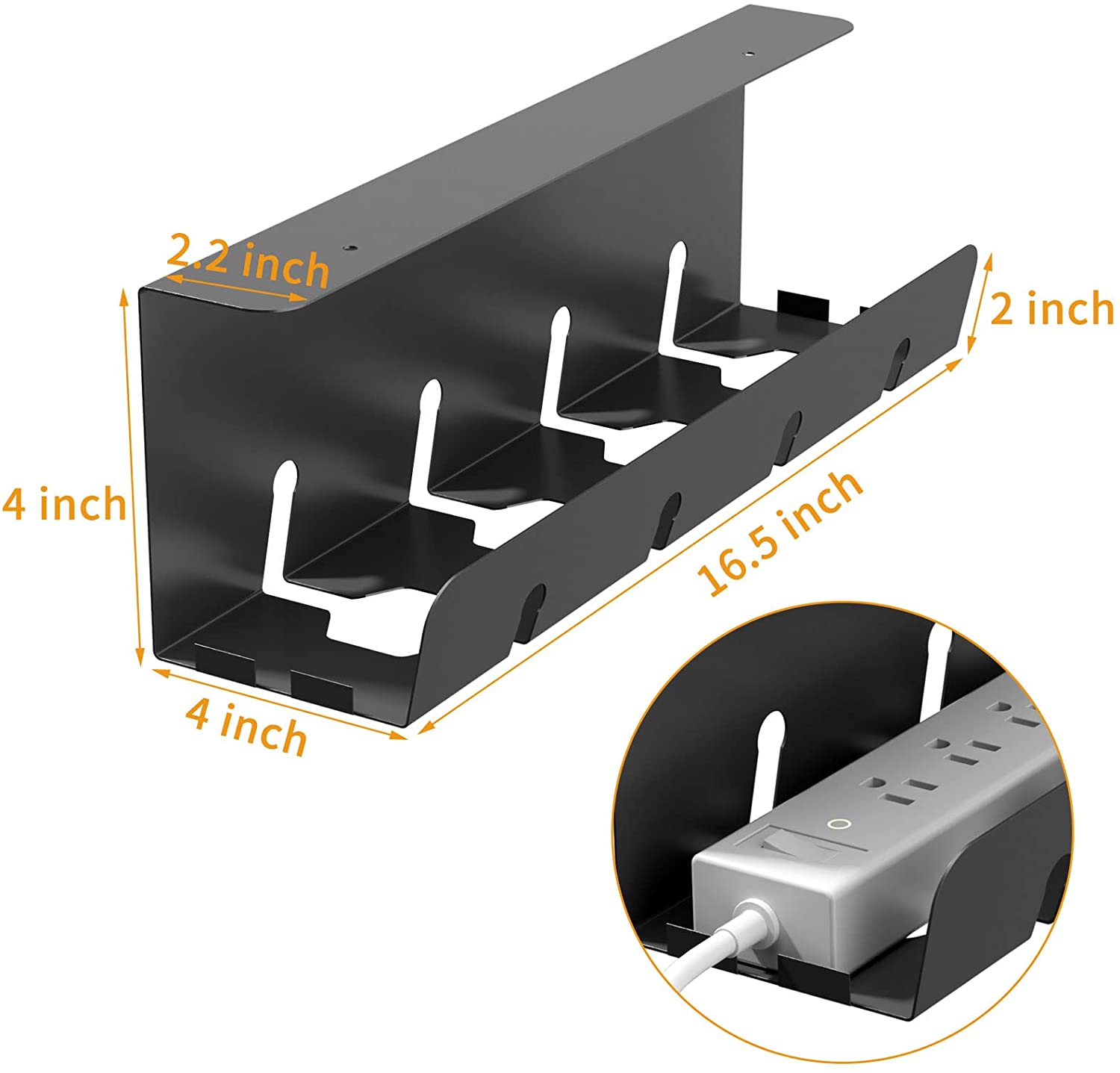 Under desk shelf wire management rack holder for office/home wire storage