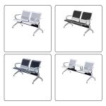 Hospital Furniture PU Hospital Waiting Chairs from Stainless Steel Public Row