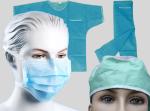 Disposable Non Woven Face MasK Medical Blue Surgical Gown Water Repellent
