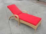 Resin Wicker Chaise Lounge , Foldable Cane Beach Lounge Chair