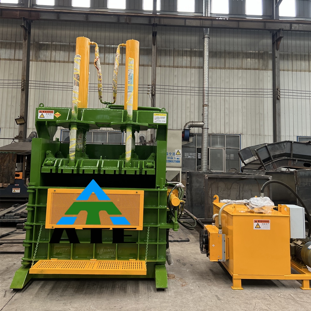 Hydraulic Waste Paper Baling Machine 18.5kw Hard Plastic Baler Machine