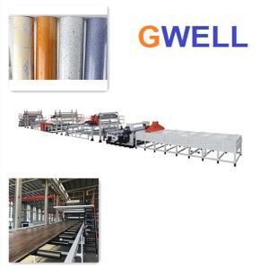 Quality PVC Wide Floor Leather making machine Parquet Flooring Production Line 400kg H wholesale