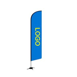 Quality 110D Polyester 560cm Advertising Beach Flag Custom Double Sided Printed wholesale