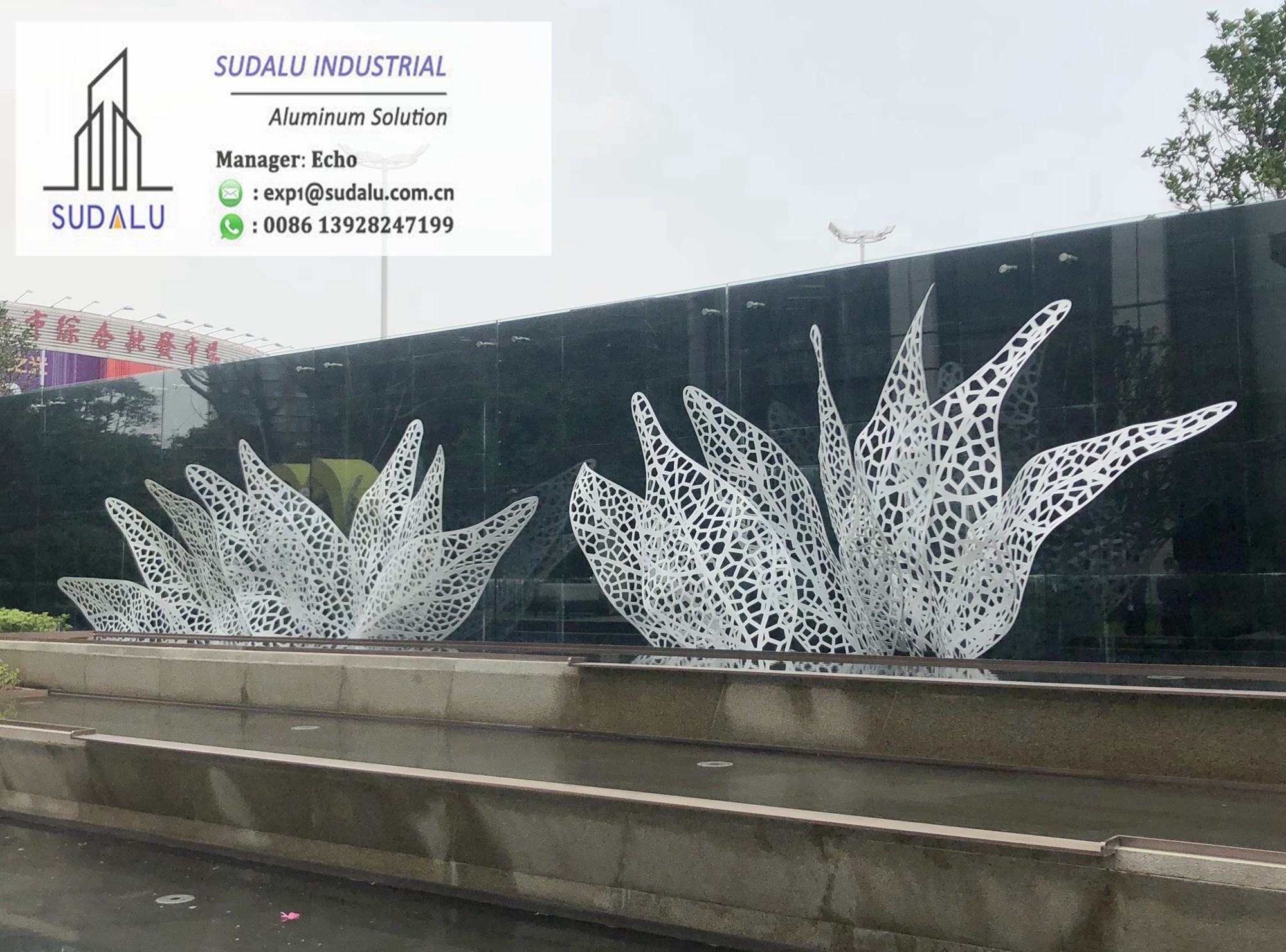 SUDALU Aluminum Laser Curvel Artistic Panel for Plaza Garden Alumunum Decoration Panel High Quality