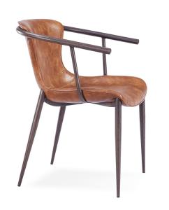 Quality Restaurant PU Leather 51x60x80cm Metal Wood Dining Chair wholesale