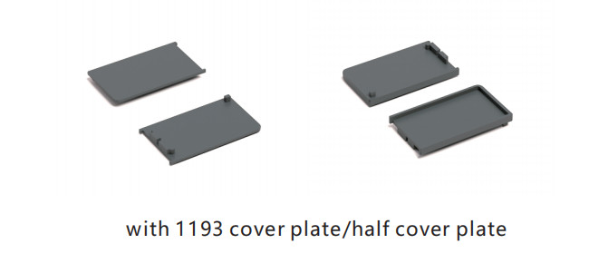Cabinet Square Hidden Pull Handles Black 18mm Thickness for Living Room