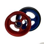 Sport Wheelchairs Front Wheel 100mm 125MM PU On Aluminum Casting Core