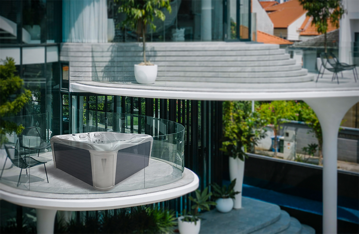 High Quality 4 Persons Outdoor Spa Hot Tub Spas Bubble Bathtub For Massage