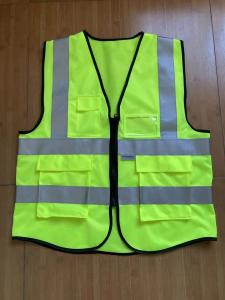 Quality Green Hi Vis Safety Vest 110g 80g Safety Vests With Pockets wholesale