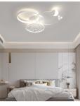 Modern Minimalist White Square Ceiling Light Atmosphere Household Bedroom Star