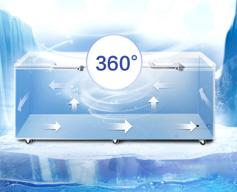 Supermarket Auto Defrost Deep Freezer