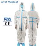 Anti Static Disposable Protective Clothing , Waterproof PPE Safety Clothing