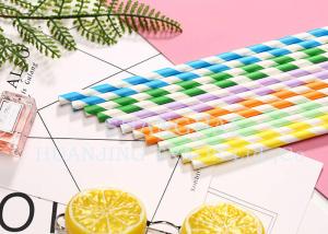 Quality Multi Colors Striped Paper Straws Disposable Biodegradable FDA Approved wholesale
