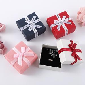 Quality Recycled Materials Custom Luxury Valentine's Day Jewelry Gift Packaging Box With Bow wholesale