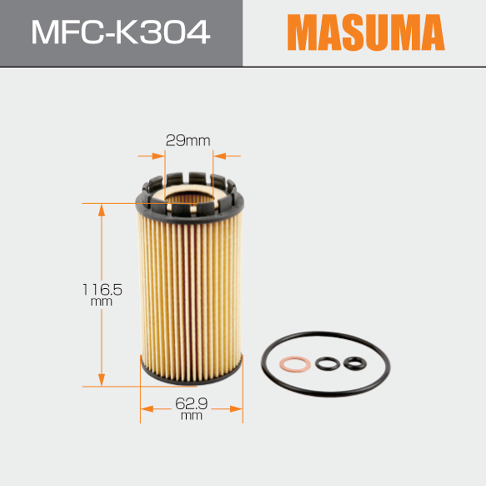 7*7*11.7 cm MFC-K304 MASUMA Paper Core Car Oil Filter for HYUNDAI SANTA FE I 1991-1998