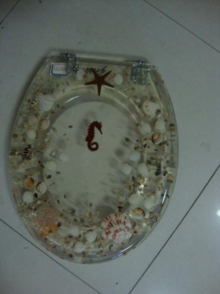 polyresin toilet seat cover,MDF ,color toilet,PP toilet seat,sea star,shell