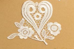 Quality Burgundy Bridal Lace Appliques Multiusage Polyester Shinny Yarn Material wholesale