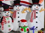 Christmas decorations illuminated snowman Santa Claus Hotel shopping mall layout