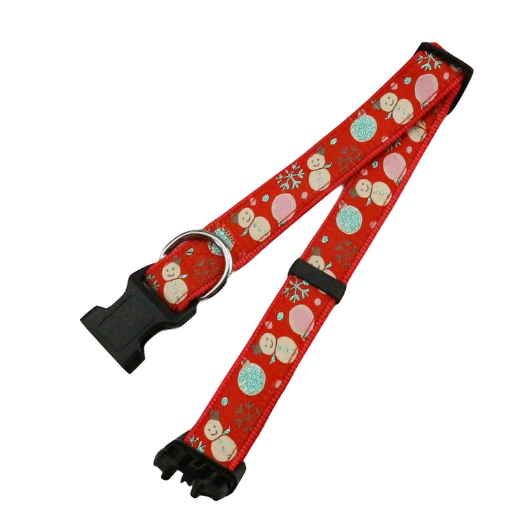 Custom Printed Woven Personalized Pet Collars Fancy Ribbon Dog Collars