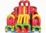 Commercial PVC Tarpaulin Inflatable Theme Park With Double Slide Combo