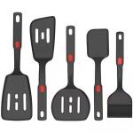 5pcs New Silicone Cooking Utensils Set Silicone Baking Spatula Utensils Set