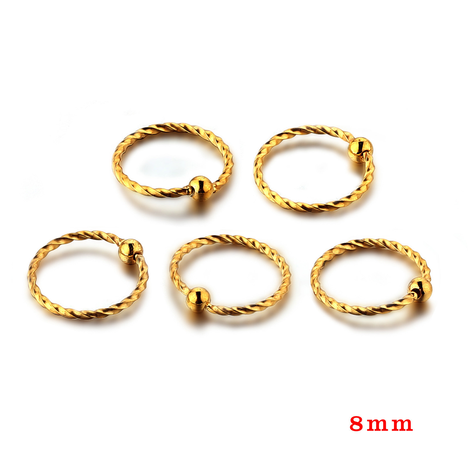 Women new korea style body piercing jewelry gold plated nose ring