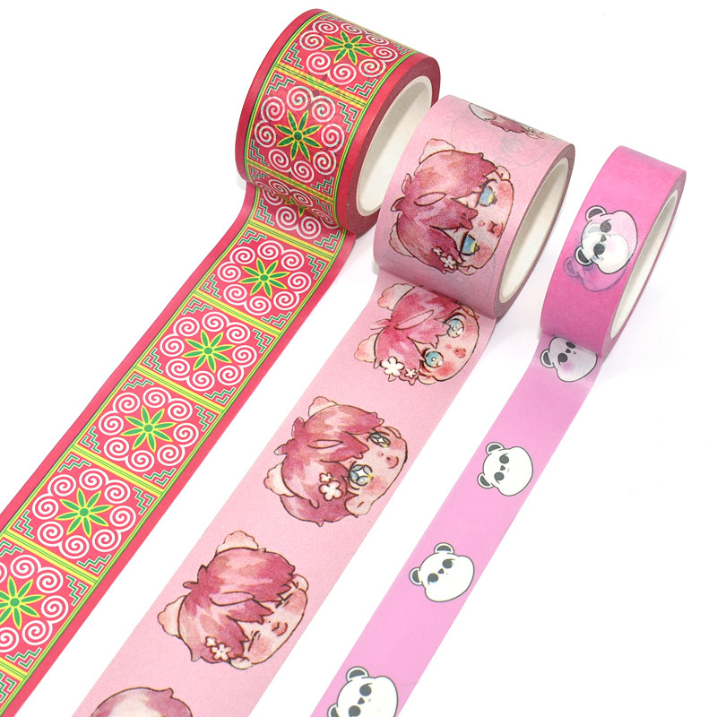 CMYK Custom Printed Washi Tape Wholesale Colored Masking Washi Tape
