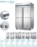 500-1600L Commercial Stainless Freezer , Soundless Twin Fridge And Freezer